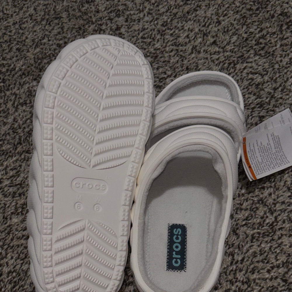 CROCS Unisex Men’s size 6 women’s size 8Classic White Sandals - Picture 6 of 8